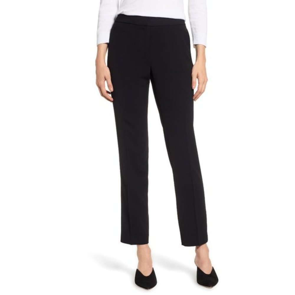 NWT Vince Camuto Womens Size 6 Black Textured Skinny Ankle Pants NEW
